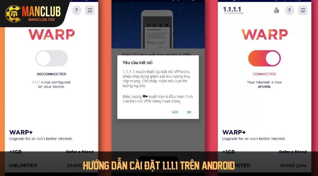 Hướng dẫn cài đặt 1.1.1.1 trên Android